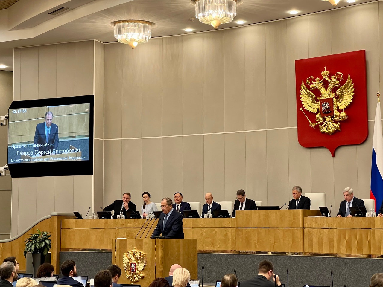 В Государственной Думе проходит «правительственный час» с участием Министра иностранных дел России Сергея Лаврова. 